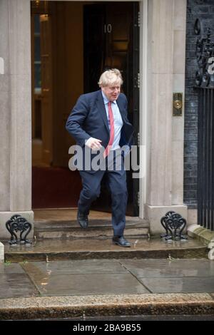 Boris Johnson, Andrej Plenković, der Premierminister des Vereinigten Königreichs begrüßte den Premierminister Kroatiens in Downing Street. London, Großbritannien. 24.02.20 Aufmachung: Boris Johnson wo: London, Großbritannien Wenn: 24. Februar 2020 Kredit: WENN.com Stockfoto