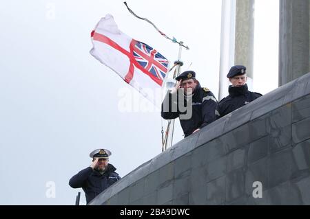 Der Alltag auf der "HMS Talent". Die "HMS Talent" ist das sechste von sieben Atom-U-Booten der Trafalgar-Klasse der Royal Navy. Stockfoto