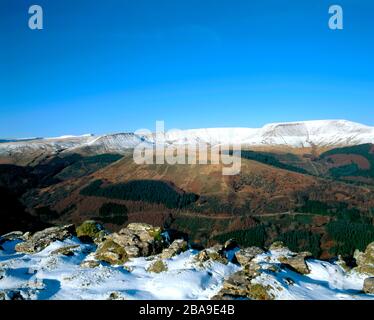 Waun von Rydd Bryniau Gleision, in der Nähe von Talybont, Brecon Beacons National Park, Powys, Wales. Stockfoto