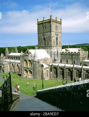 St. Davids Cathedral, St Davids, Pembrokeshire, West Wales. Stockfoto