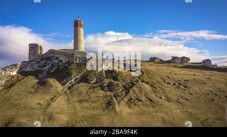 Burg Olsztyn (Woiwodschaft Schlesien), Polen. Stockfoto