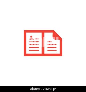 Symbol "Rot Wiederaufnehmen" Auf Weißem Hintergrund. Rote Vektor-Grafik Mit Flacher Form. Stock Vektor