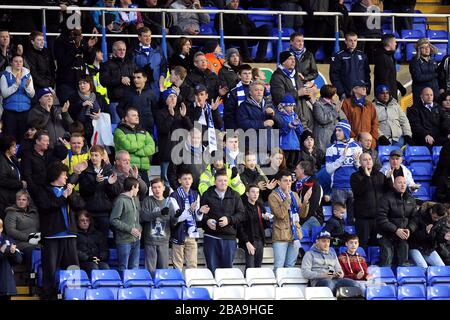 Birmingham City-Fans auf der Tribüne Stockfoto