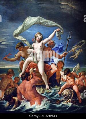 Neptun und Amphitrit 1691-1694 Sebastiano Ricci Anthony -Sebastiano Ricci Antoine 1659-1734 Italien Italienisch ( Hochzeiten von Neptun, gott des Meeres, und Bacchus, gott des Weines. ) Stockfoto