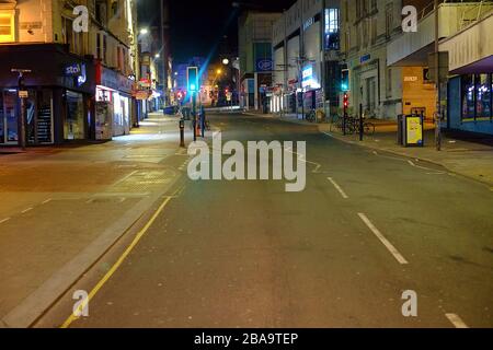 Leere Straßen in Brighton während der britischen Lockdown Brighton 26. März 2020 Stockfoto