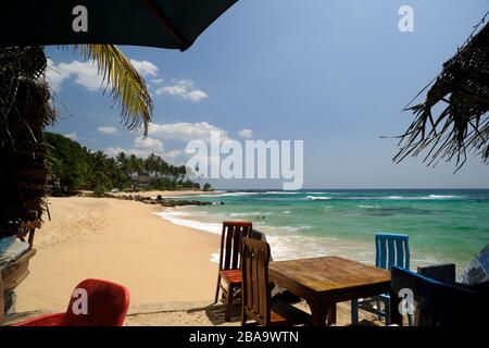 Sri Lanka, Galle, Unawatuna, Thalpe Beach Stockfoto