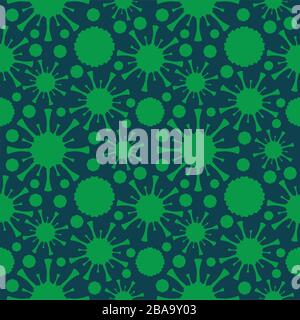 Viren nahtloses Muster, abstrakter Hintergrund. Abbildung: Coronavirus. Stock Vektor