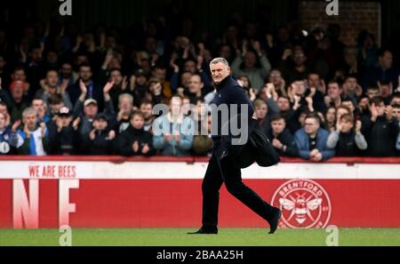 Blackburn Rovers Manager Tony Mowbray nach dem Abpfiff Stockfoto