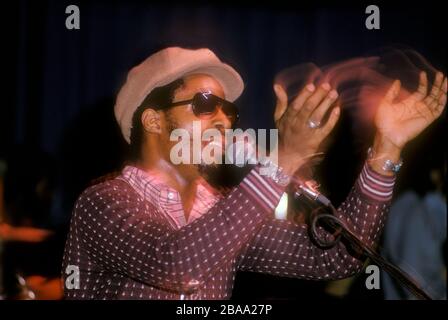 Stevie Wonder Singer-Song-Writer Multiinstrumentalist, der 1973 auf der Bühne New York auftrat Stockfoto