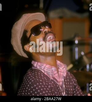 Stevie Wonder Singer-Song-Writer Multiinstrumentalist, der 1973 auf der Bühne New York auftrat Stockfoto