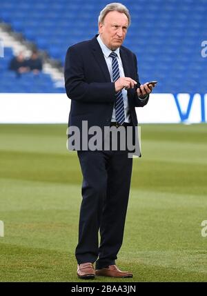 Der frühere Manager von Cardiff City, Neil Warnock, nur für redaktionelle Zwecke - es gelten Einschränkungen für DataCo Stockfoto