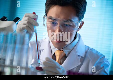 Wissenschaftler des Laborexperiments Stockfoto