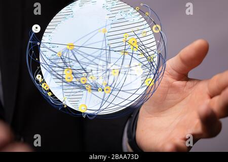 Ein Konzept für die Gruppe Unity und Teamarbeit Stockfoto