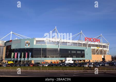 Allgemeiner Blick auf die Ricoh Arena, die Heimat von Coventry City Stockfoto