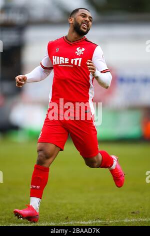 Ashley Hemmings von Kidderminster Harriers während des Spiels der National League North - Gruppe A - im Aggborough Stadium Stockfoto