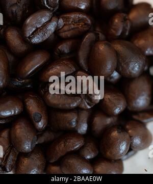 Kaffeeunternehmen und exportieren Kaffeebohnen. Stockfoto