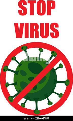 Abbildung: COVID 19 - STOP VIRUS - Vector Stock Vektor