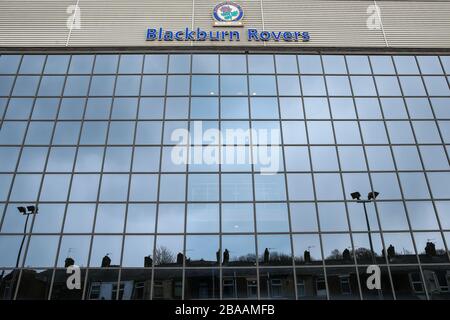 Ein allgemeiner Blick auf das Blackburn Rovers Stadion vor dem Sky Bet Championship Match im Ewood Park Stockfoto