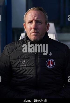 Charlton Athletic manager Lee Bowyer Stockfoto