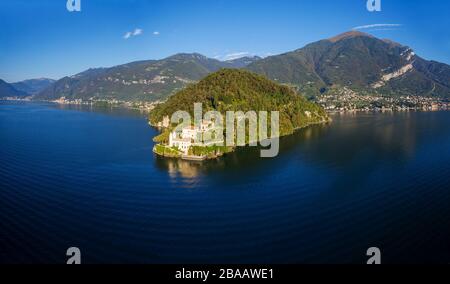 Villa del Balbianello (1787) - Lavedo - Lenno - Comer See (IT) - Panoramaansicht Stockfoto