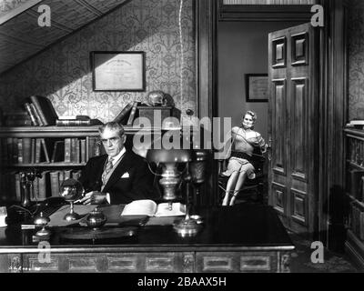 BORIS KARLOFF und VIRGINIA MAYO im GEHEIMEN LEBEN VON WALTER MITTY 1947 Regisseur NORMAN z. McLeod The Samuel Goldwyn Company / RKO Radio Pictures Stockfoto