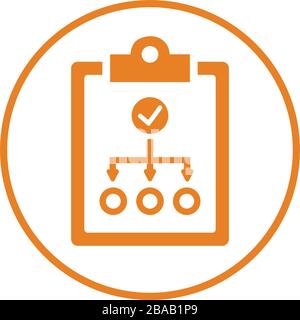 Management-Strategie-Symbol, Planung, Workflow-Struktur - gut organisierte und vollständig bearbeitbare Vektorsymbole für Vektormaterial und viele andere Zwecke. Stock Vektor