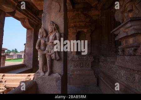 Drinnen in durga Mandir Aihole karnataka indien Stockfoto