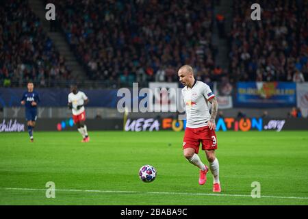 Leipzig, 20. März 2020: Angelino beim Spiel Leipzig gegen Tottenham in der Leipziger Arena zuvor Stockfoto