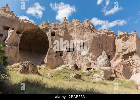 Zelve Freilichtmuseum, Kappadokien, Türkei. Stockfoto