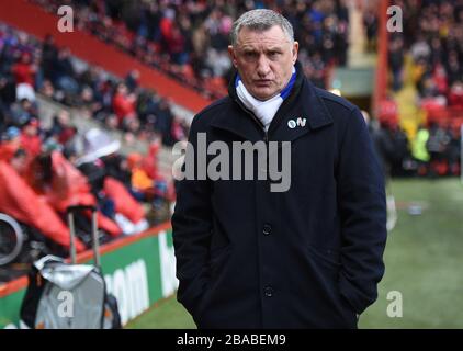 Blackburn Rovers Manager Tony Mowbray vor dem Anpfiff Stockfoto