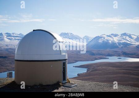 University of Canterbury Mount John Observatory in Neuseeland. Stockfoto