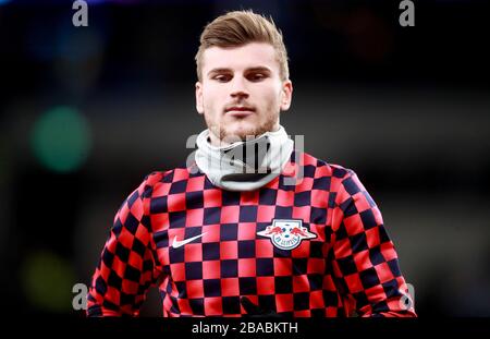 RB-Leipziger Timo Werner beim Aufwärmen Stockfoto