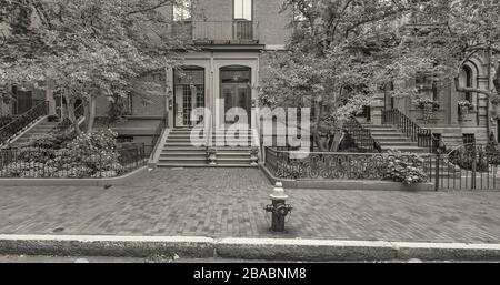 Marlboro Street in Back Bay, Boston, Massachusetts, USA Stockfoto