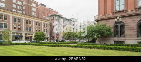 Newbury Street in Back Bay, Boston, Massachusetts, USA Stockfoto