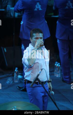 La Arrolladora Banda El Limón en el Palenque de la expongan 2013, el 16 de mayo del 2013. ©Nortephoto Stockfoto