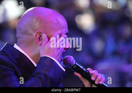 Lupillo Rivera durante su concierto en el Palenque de la Expogan, el 10 de Mayo del 2013 en Hermosillo. Stockfoto