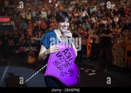 Ha Ash (ha * Ash) durante suconcierto en el Palenque de la Expogan, el 8 de abril del 2013 en Hermosillo. ©/NortePhoto Stockfoto