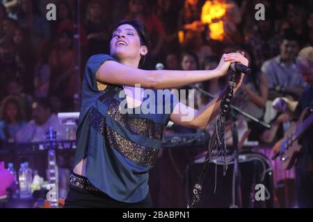 Ha Ash (ha * Ash) durante suconcierto en el Palenque de la Expogan, el 8 de abril del 2013 en Hermosillo. ©/NortePhoto Stockfoto