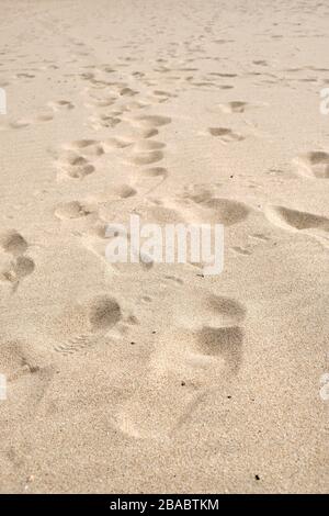 Glatter Sand Texture von einem lokalen Strand Stockfoto