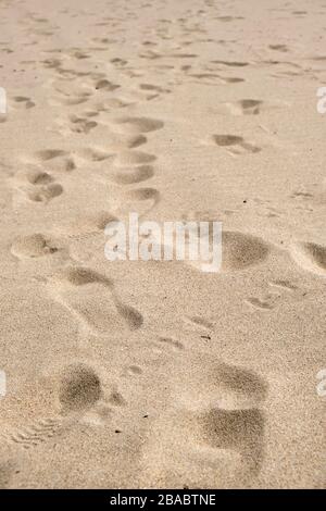 Glatter Sand Texture von einem lokalen Strand Stockfoto