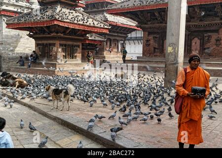 Kathmandu, Nepal. Februar 2014. Hanuman Dhoka, Durbar Square, Kathmandu, Nepal. Kredit: Bernard Menigault/Alamy Stock Photo Stockfoto