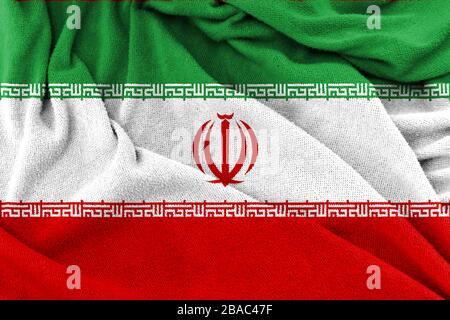 Struktur des Iran-Nationalflaggen-Hintergrunds. Stockfoto