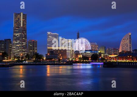 Yokohama Skyline, Insel Honshu, Japan, Asien Stockfoto