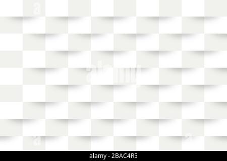 Abstrakter weißer geometrischer Hintergrund. Für Design oder Werbung. 3D-Illustrationsmuster. Stockfoto