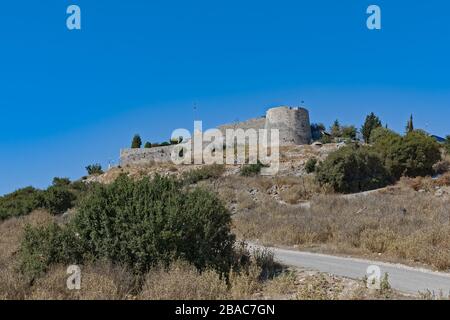 Historische Ruinen der Burg Lekursi in Saranda Albanien Stockfoto