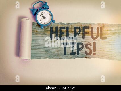 Text zeichen Zeigt hilfreiche Tipps. Business Foto text Ratschläge gegeben hilfreiche Kenntnisse im Leben zu werden. Stockfoto