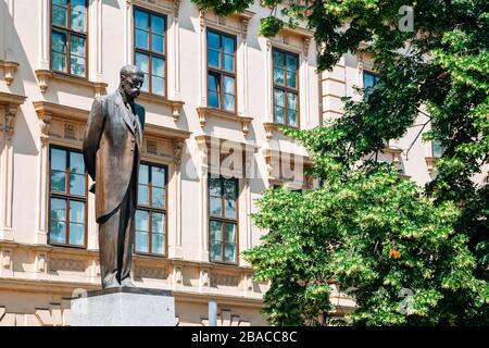 Brno, Tschechien - 21. Juni 2019: Masaryk-Universität Tomas Garrigue Masaryk-Statue Stockfoto