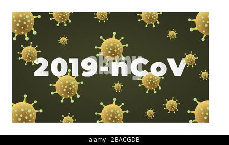 Pandemie wuhan Coronavirus COVID-19 Hintergrund Stock Vektor