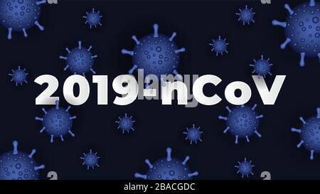 Pandemie-Corona-Virus COVID-19 Hintergrunddarstellung, Coronavirus Krankheit Stock Vektor