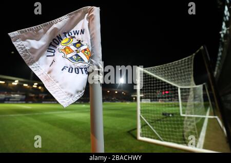 Ein allgemeiner Blick auf das Kenilworth Road Stadion vor dem Spiel Stockfoto